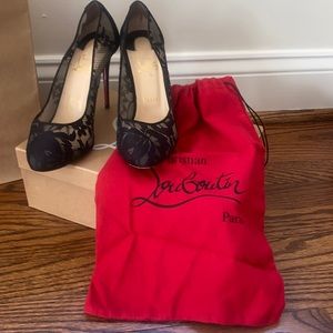 Christian Louboutin pre owned dorissima lace 100 dentelle 39